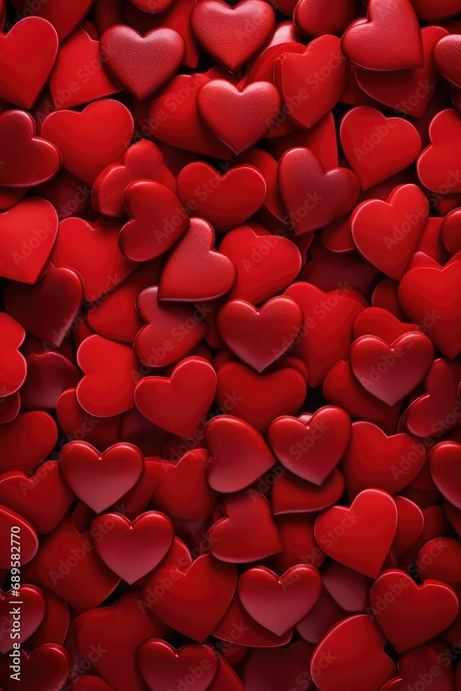 Valentines red hearts background Valentines red hearts background