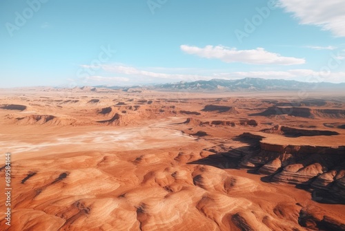 Aerial Drone Photograph of Picturesque Beautiful Landscape, Desert Scenery