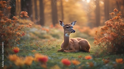 deer in the woods ,autumn theme ,cub photography, deer photo