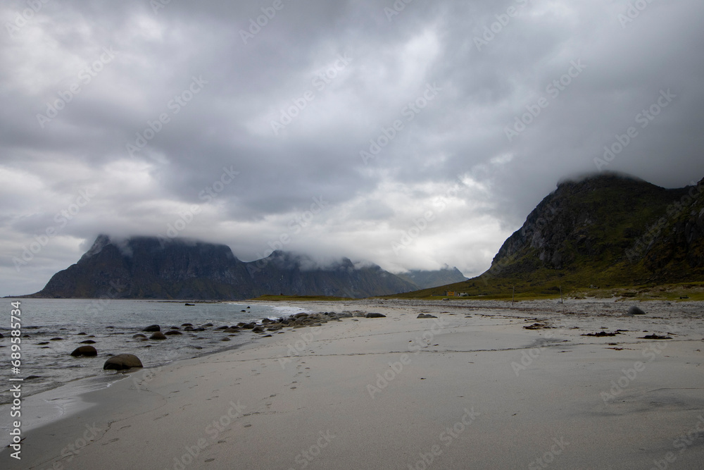 Uttakleiv Beach, Lofoten Islands, Norway, Europe Uttakleiv Beach, Lofoten Islands, Norway, Europe
