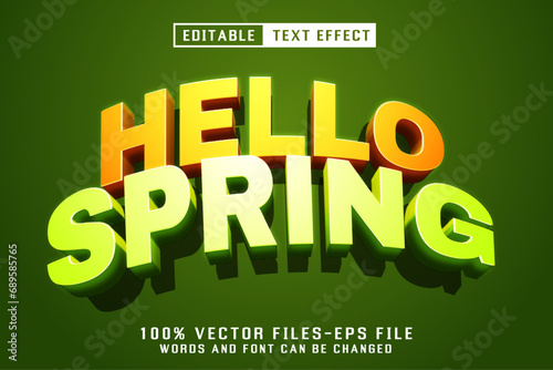 Hello Spring Editable Text Effect
