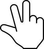 Three germany hand gesture icon