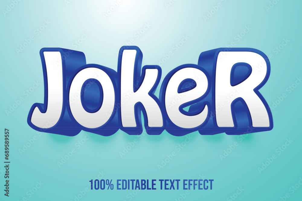 Joker text effect vector. Editable college t-shirt design printable text effect vector	