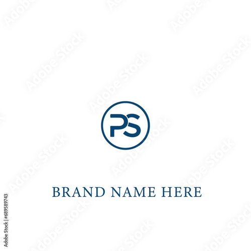 PS logo. P S design. White PS letter. PS, P S letter logo design. Initial letter PS linked circle uppercase monogram logo. P S letter logo vector design. 