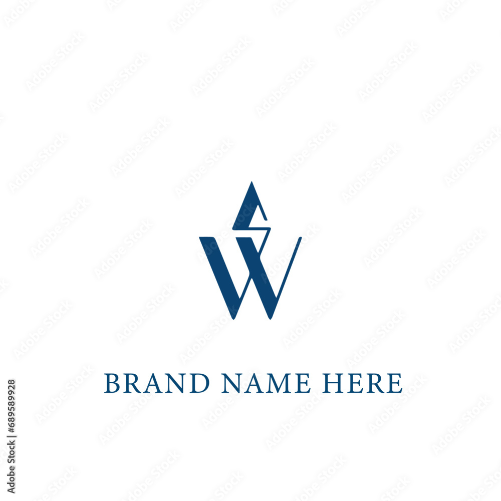 SW logo. S W design. White SW letter. SW, S W letter logo design. Initial letter SW linked circle uppercase monogram logo. S W letter logo vector design. 