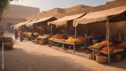 food market in the old ancient city