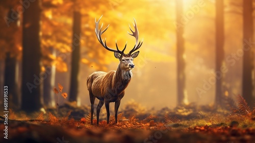 Graceful Stag Amidst Nature's Harmony © Flowstudio