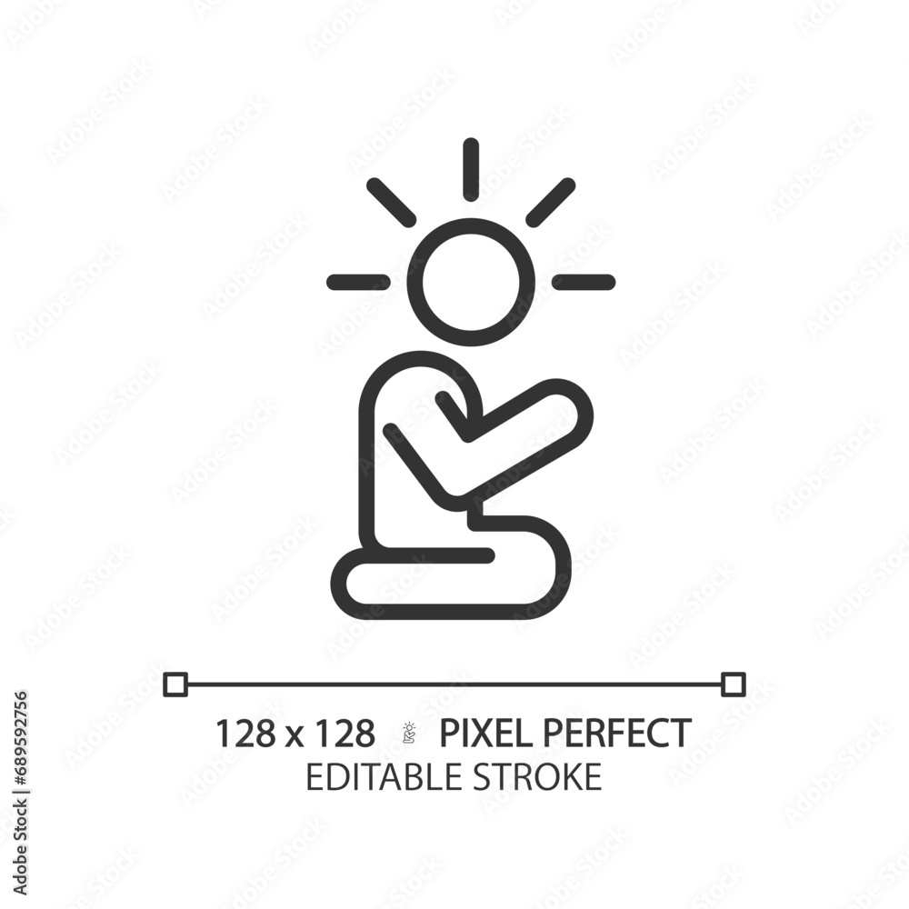 2D pixel perfect editable black relief icon, isolated simple vector, thin line illustration representing psychology. 2D pixel perfect editable black relief icon, isolated simple vector, thin line illustration representing psychology.