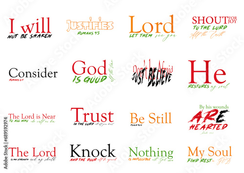 Collection of Religious Quotes, Christian Bible Verses, Faith Bundle Scriptures, Religious Sayings