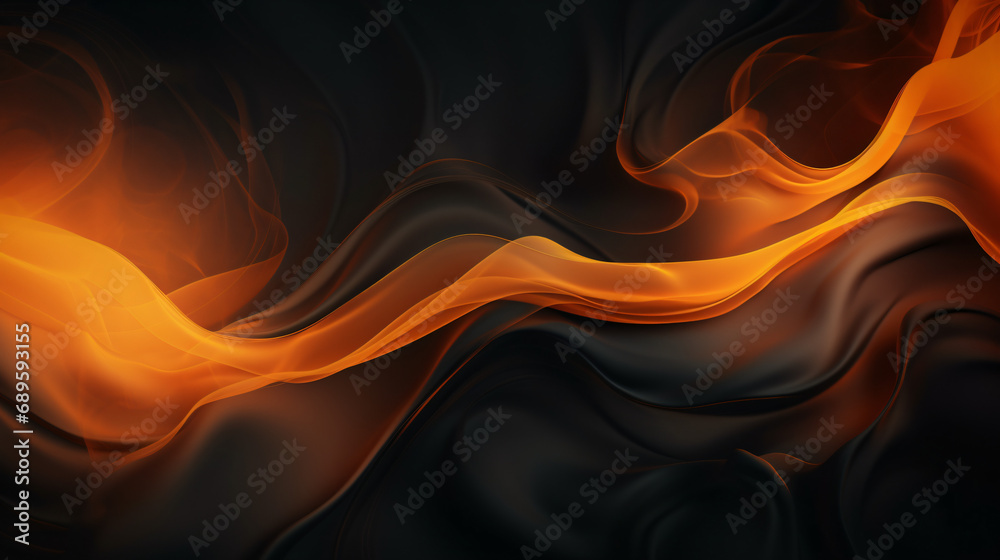 Black and orange abstract background concept