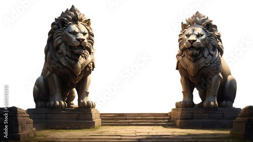 Guardians of Majesty: Stone Lions at the Gate 