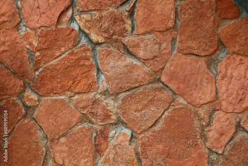 Stone wall texture background. Part of a brown stone wall  for background or texture.