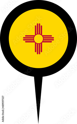 New Mexico Flag Location Pin photo
