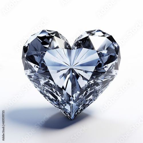 A heart-shaped masterpiece crafted from sparkling diamonds  radiating brilliance and luxury  symbolizing eternal love and unparalleled beauty within its dazzling  precious structure.