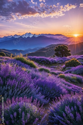 Sommer mit Lavendel in der Provence