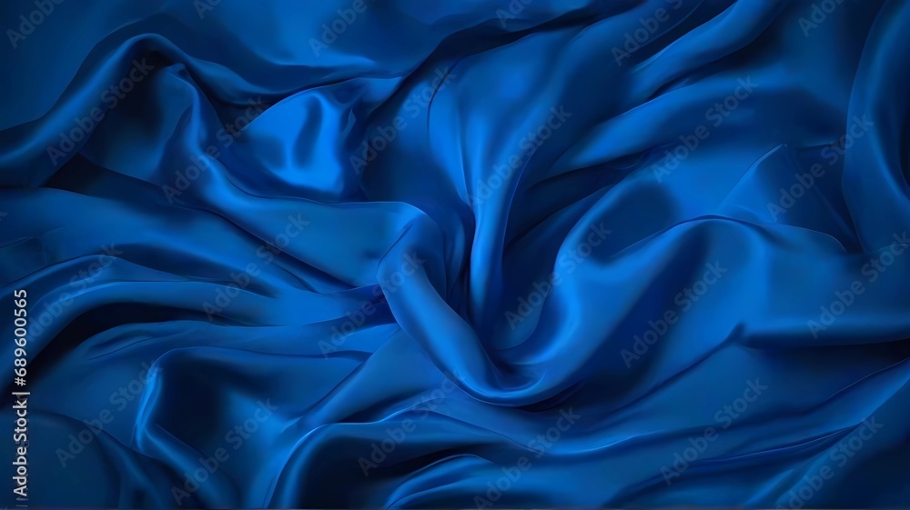 Obraz premium Navy Nightfall: Deep Blue Silk Symphon