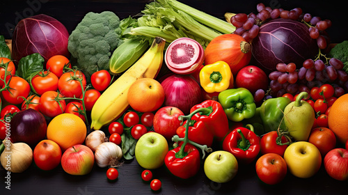 Assortment of Fresh Fruits and Vegetables