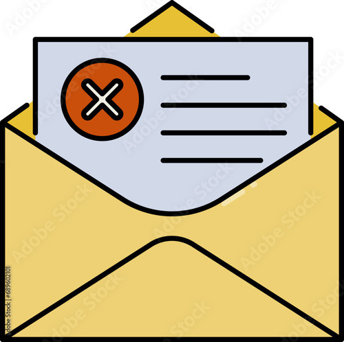 Termination letter icon