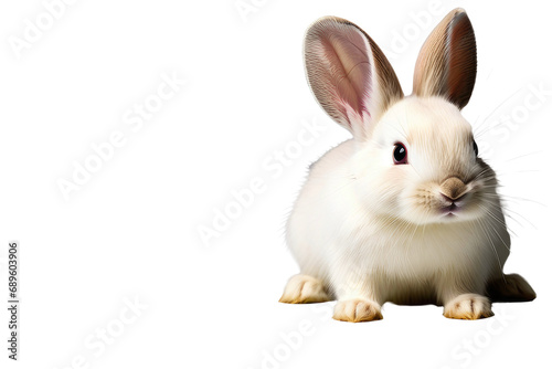 a high quality stock photograph of a single bunny isolated on a white background © ramses