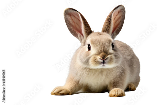 a high quality stock photograph of a single bunny isolated on a white background