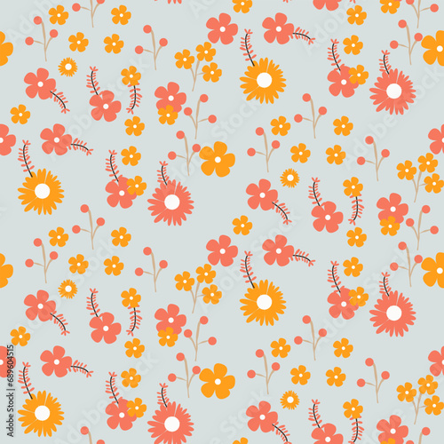 Wallpaper Mural summer floral background Vector seamless. leaf pattern Seamless pattern hand-drawn with tropical leaves. floral seamless pattern with leaves The geometric pattern Torontodigital.ca