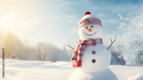 snowman, christmas, winter, snow, holiday, hat, cold, snowflake, xmas, vector, card, illustration, 
