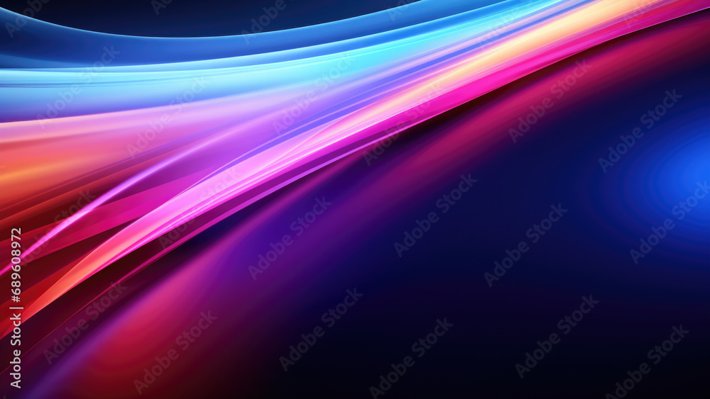 Vibrant abstract background with blue and red waves.