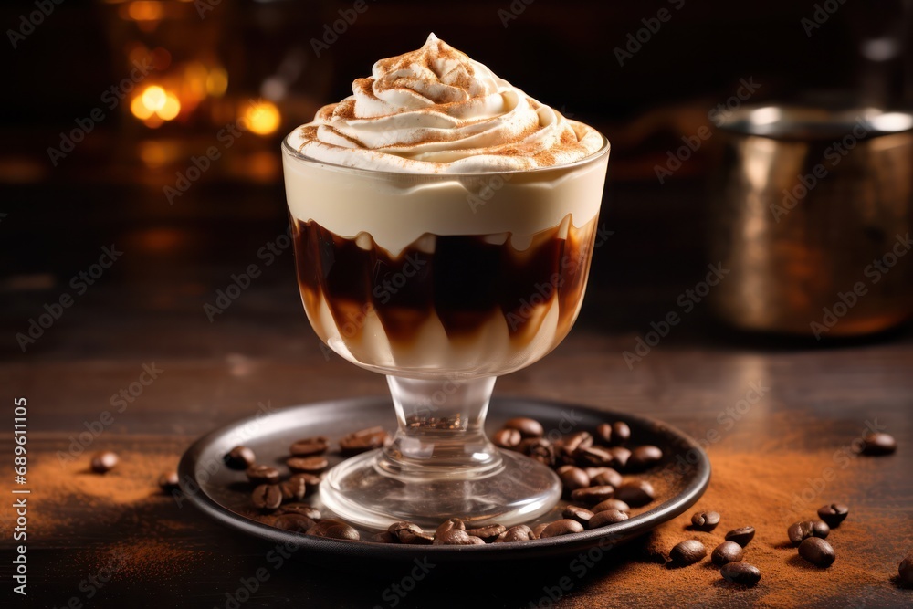 coffee drink with whippped cream on top coffee drink with whippped cream on top