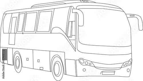Bus coloring page