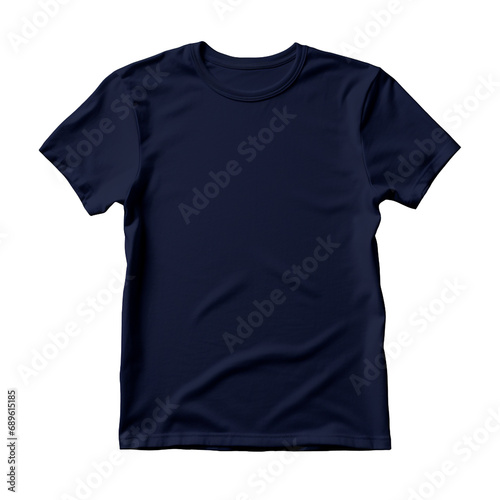navy blue T-shirt template on transparent background, ai technology