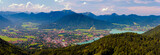 panoramic landscape and nature with alps mountain range in Bavaria, Germany