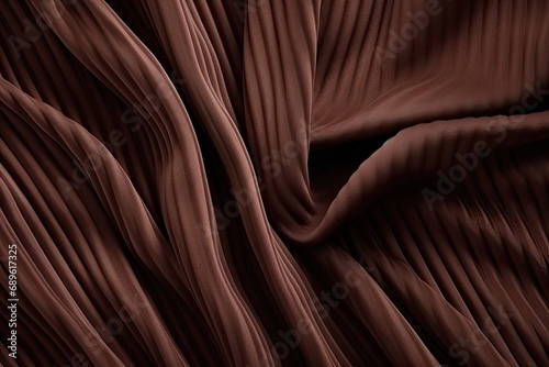 Dark brown corduroy texture - Brown abstract fabric background