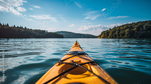 kayak in the beautiful lake