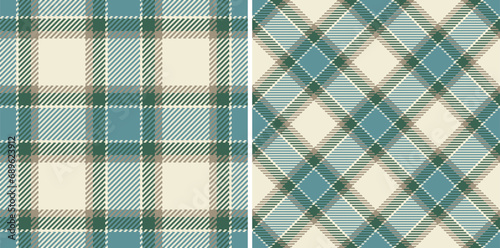 Vector seamless texture of check fabric textile with a background tartan pattern plaid.
