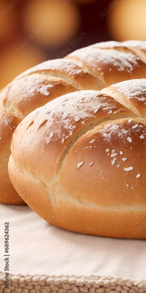 Baked bread. AI generated illustration Baked bread. AI generated illustration