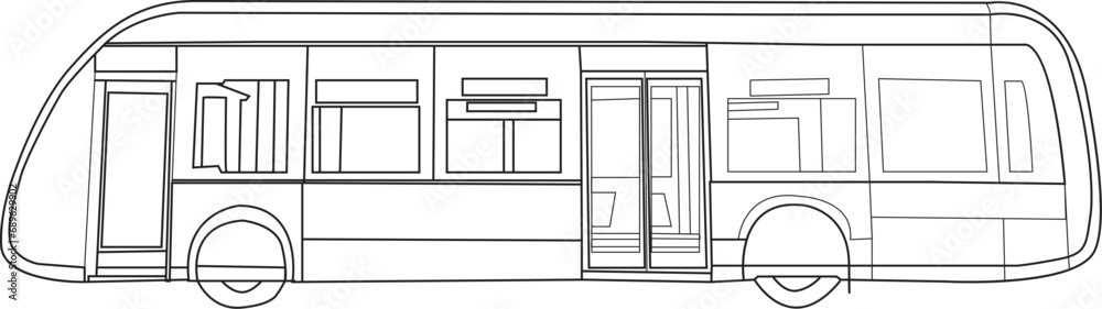 Bus coloring page Bus coloring page