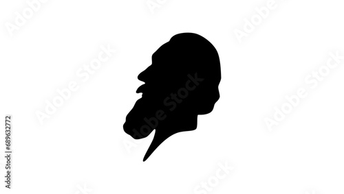 William Perkins, black isolated silhouette