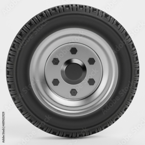 Realistic 3D Render of Tyre