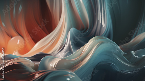 Wallpaper Mural Bright Colorful Abstract Waves. Modern background. Vibrant waveforms in digital art style. 
 Torontodigital.ca