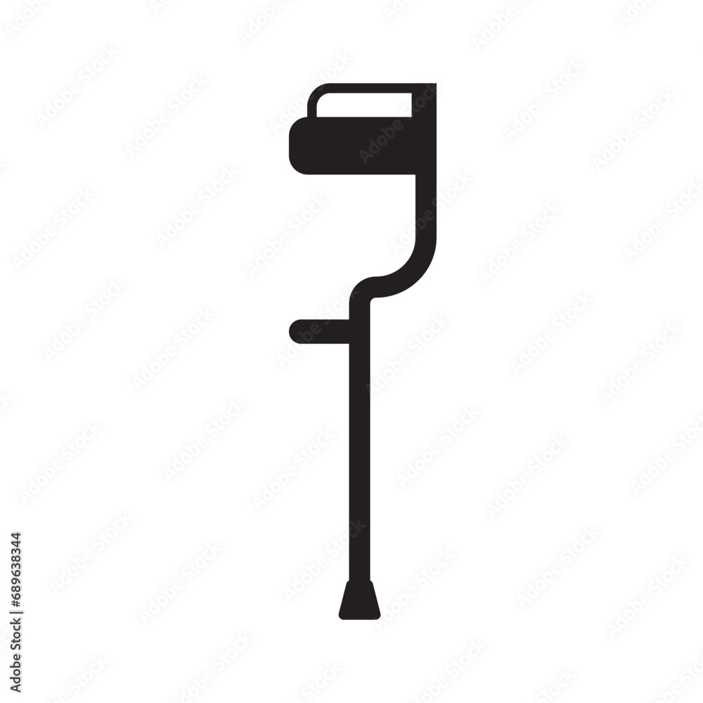 crutches icon design vector isolated crutches icon design vector isolated