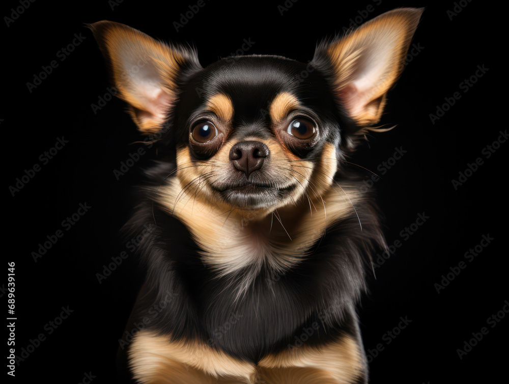 Chihuahua Dog Studio Shot Isolated on Clear Background, Generative AI