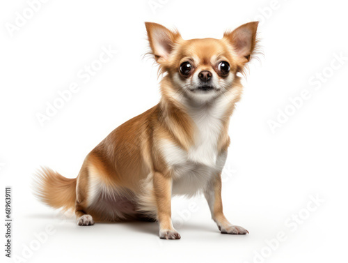 Chihuahua Dog Studio Shot Isolated on Clear Background, Generative AI