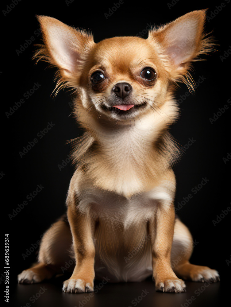 Chihuahua Dog Studio Shot Isolated on Clear Background, Generative AI