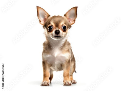 Chihuahua Dog Studio Shot Isolated on Clear Background, Generative AI