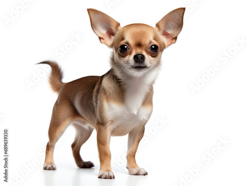 Chihuahua Dog Studio Shot Isolated on Clear Background, Generative AI