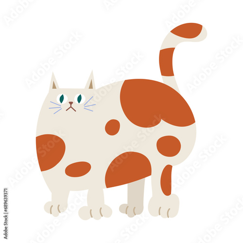 Cat staring cartoon clipart