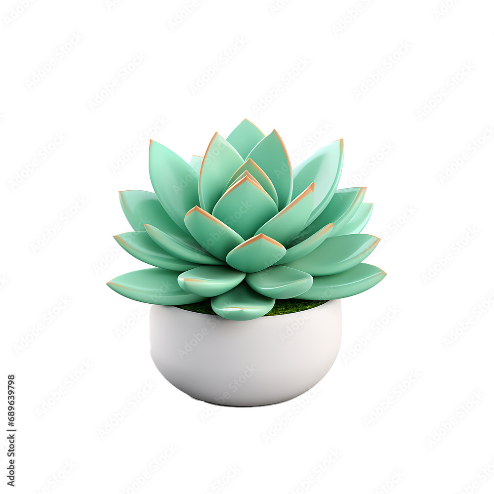 3D Succulent Plant Isolated on Transparent Background 3D Succulent Plant Isolated on Transparent Background