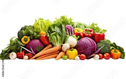 Colorful Vegetable Medley On Isolated Background