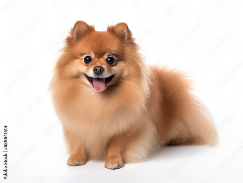 Pomeranian Dog Studio Shot Isolated on Clear Background, Generative AI Pomeranian Dog Studio Shot Isolated on Clear Background, Generative AI