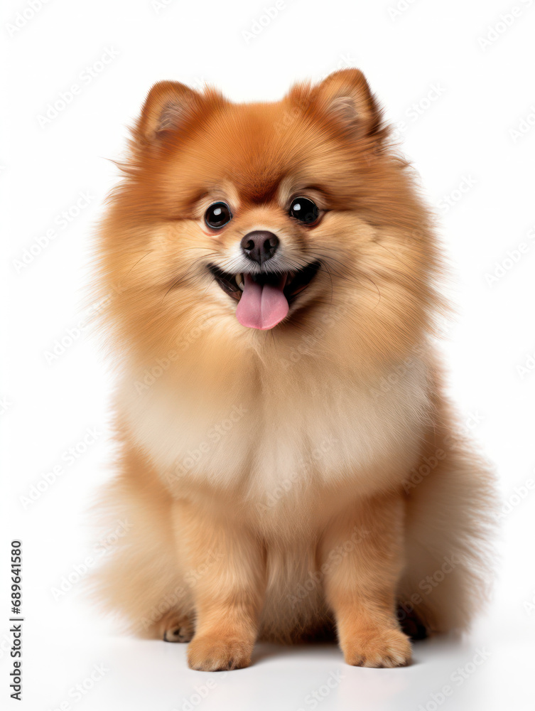 Pomeranian Dog Studio Shot Isolated on Clear Background, Generative AI Pomeranian Dog Studio Shot Isolated on Clear Background, Generative AI